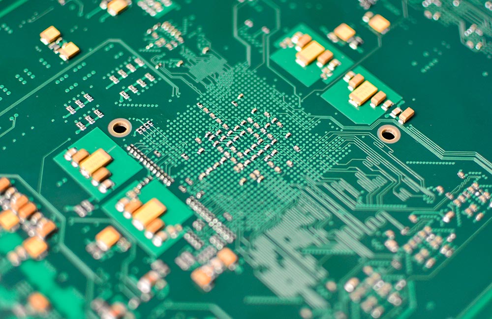 A colour image of a PCB board used within a FEMTO payload aboard the Faraday Mission satellite - In-Space Missions