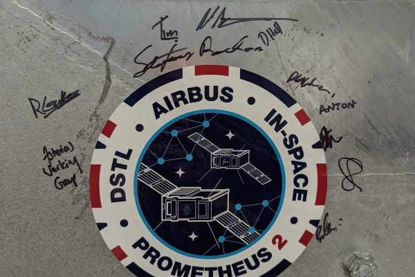 Prometheus-2 Mission Patch & Team Stairs Signing at Spaceport Cornwall